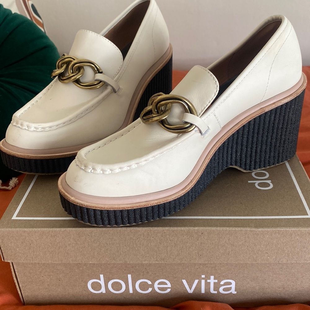 Cream platform dolce vita shoes